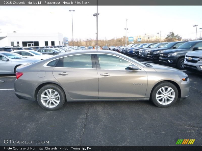 Pepperdust Metallic / Jet Black 2018 Chevrolet Malibu LT