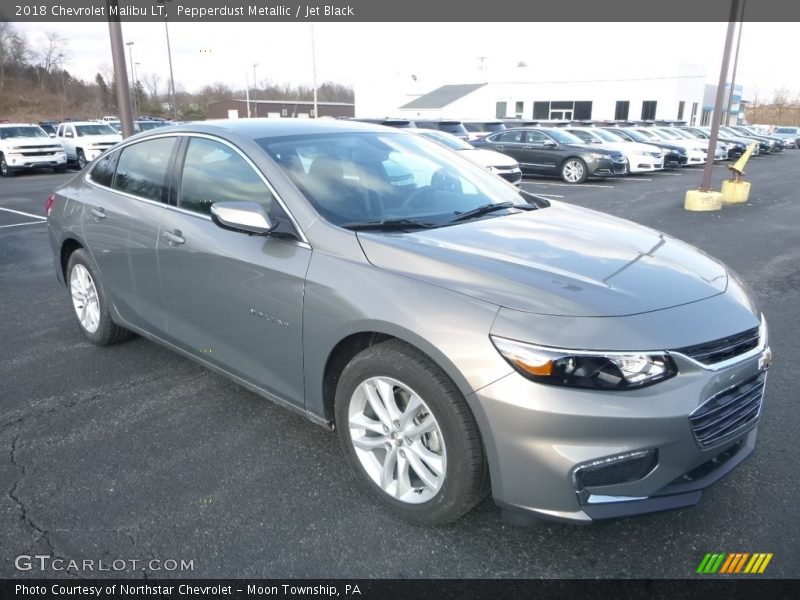 Pepperdust Metallic / Jet Black 2018 Chevrolet Malibu LT