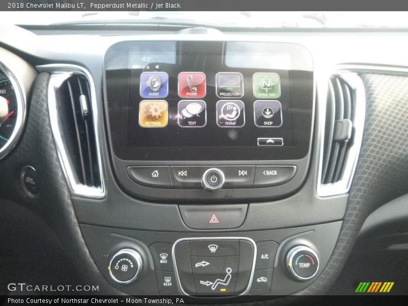 Pepperdust Metallic / Jet Black 2018 Chevrolet Malibu LT