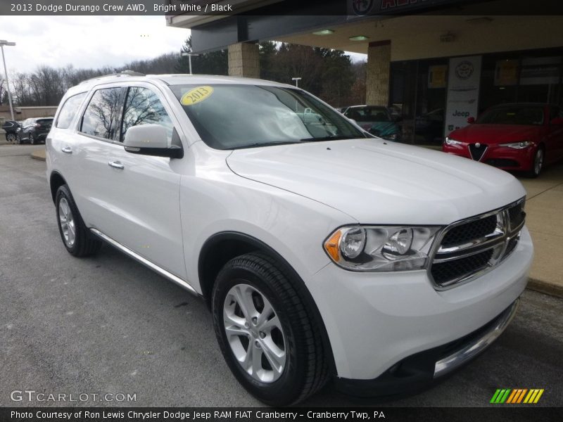 Bright White / Black 2013 Dodge Durango Crew AWD