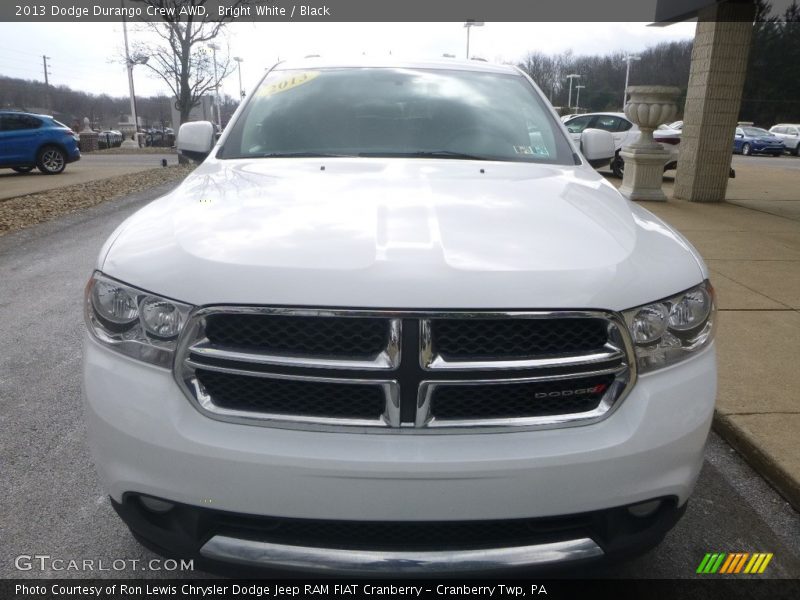 Bright White / Black 2013 Dodge Durango Crew AWD