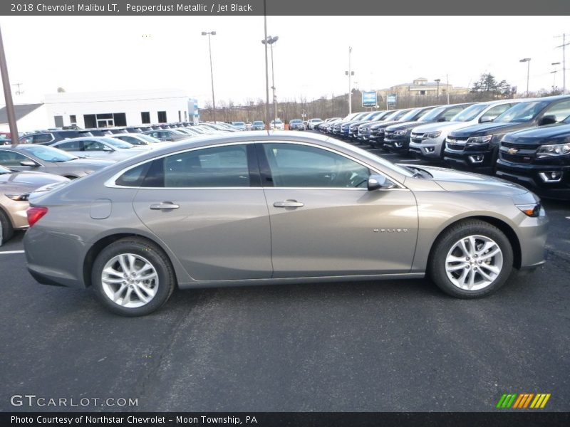 Pepperdust Metallic / Jet Black 2018 Chevrolet Malibu LT