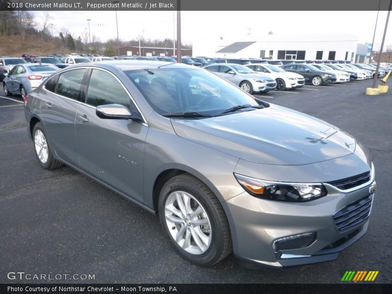 Pepperdust Metallic / Jet Black 2018 Chevrolet Malibu LT