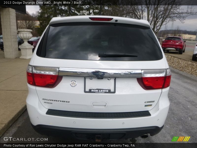 Bright White / Black 2013 Dodge Durango Crew AWD