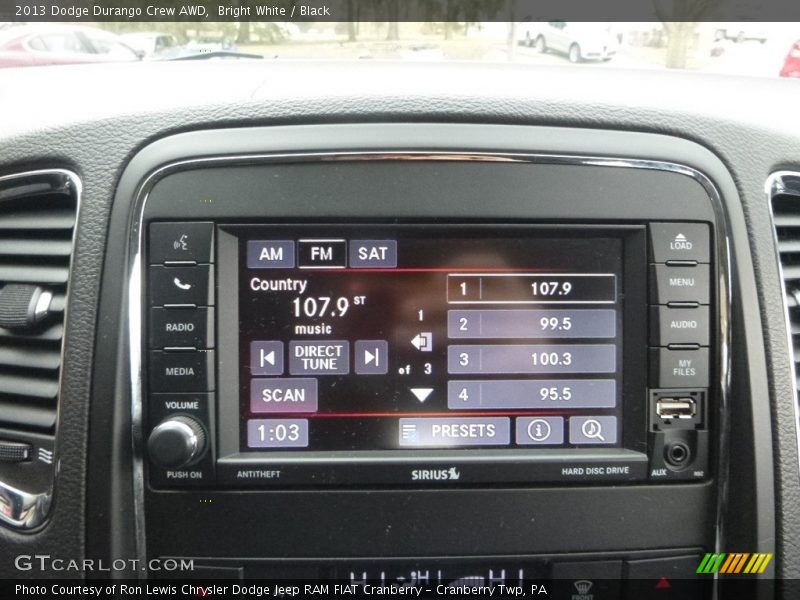 Bright White / Black 2013 Dodge Durango Crew AWD