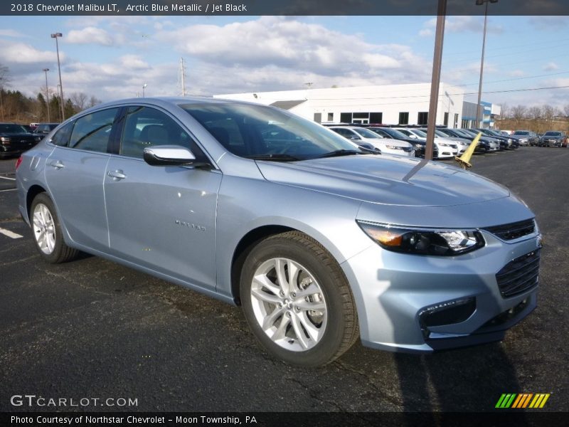 Arctic Blue Metallic / Jet Black 2018 Chevrolet Malibu LT