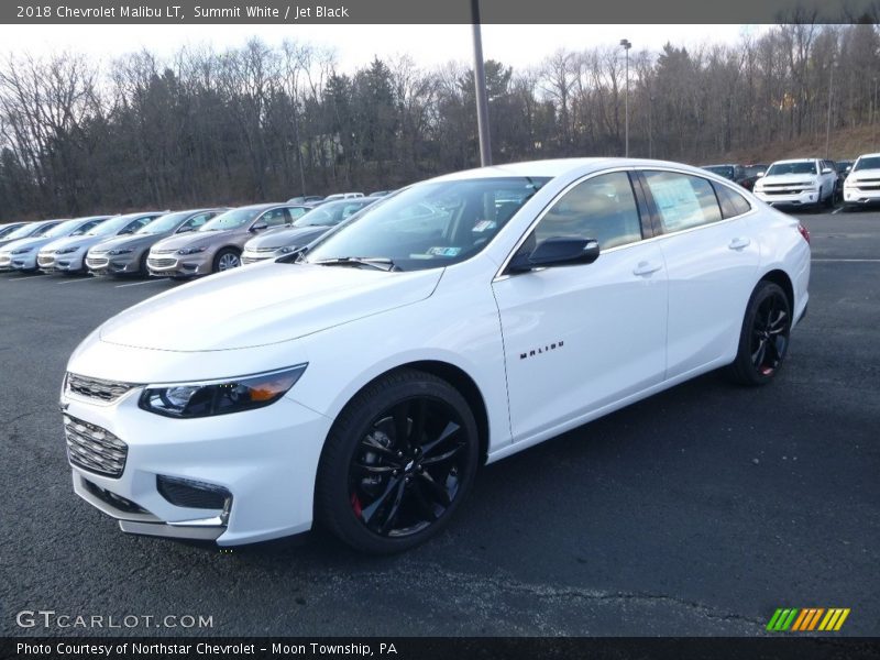 Summit White / Jet Black 2018 Chevrolet Malibu LT