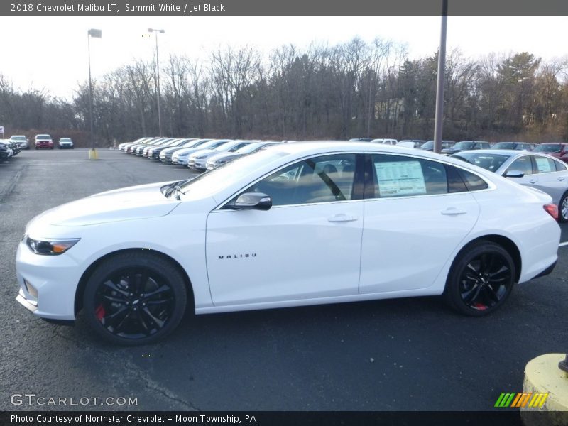 Summit White / Jet Black 2018 Chevrolet Malibu LT