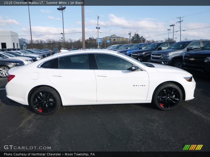 Summit White / Jet Black 2018 Chevrolet Malibu LT
