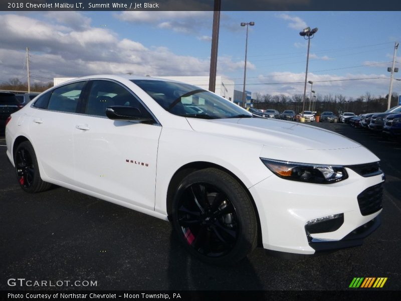 Summit White / Jet Black 2018 Chevrolet Malibu LT