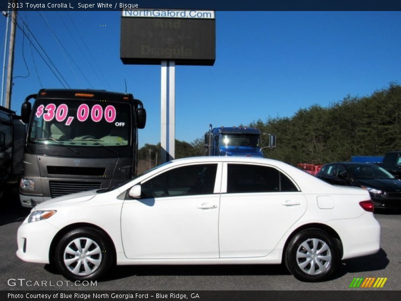 Super White / Bisque 2013 Toyota Corolla L