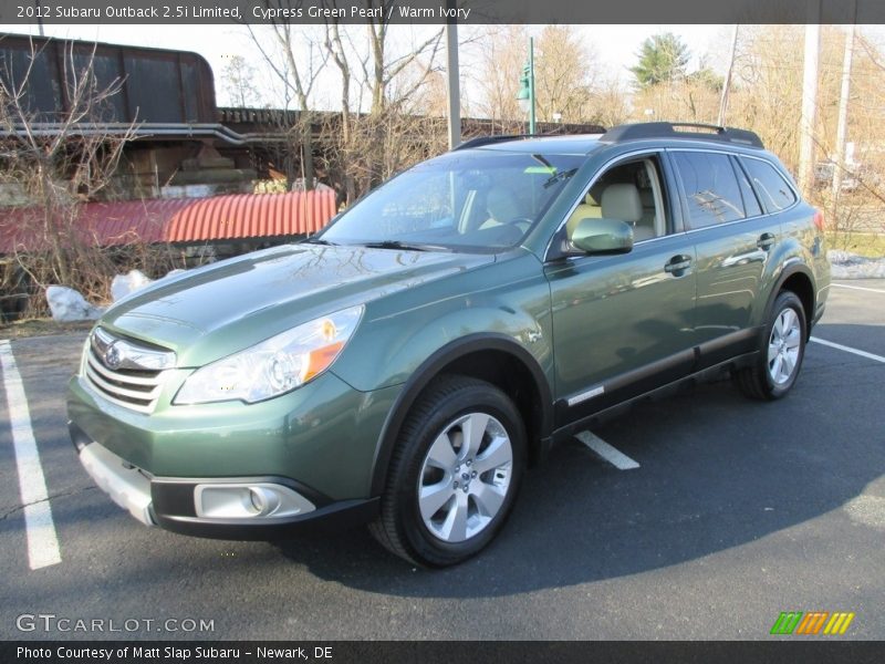 Cypress Green Pearl / Warm Ivory 2012 Subaru Outback 2.5i Limited