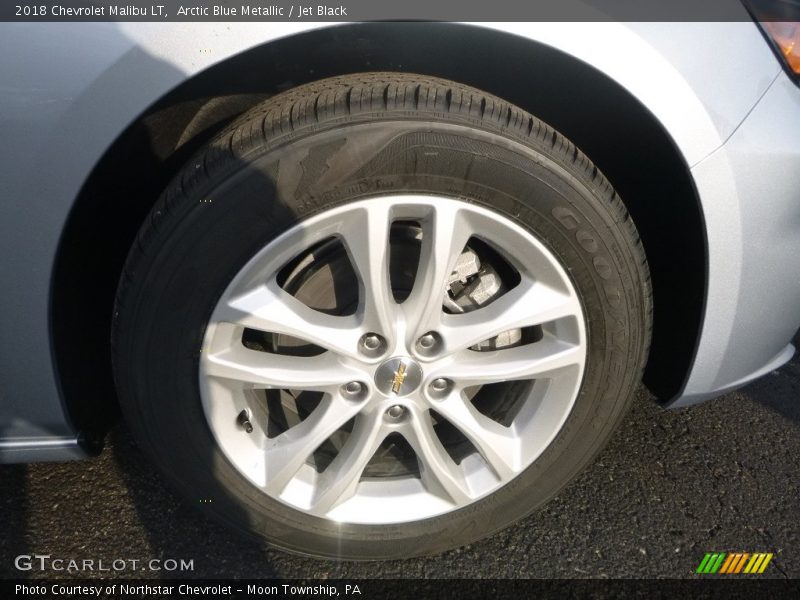 Arctic Blue Metallic / Jet Black 2018 Chevrolet Malibu LT