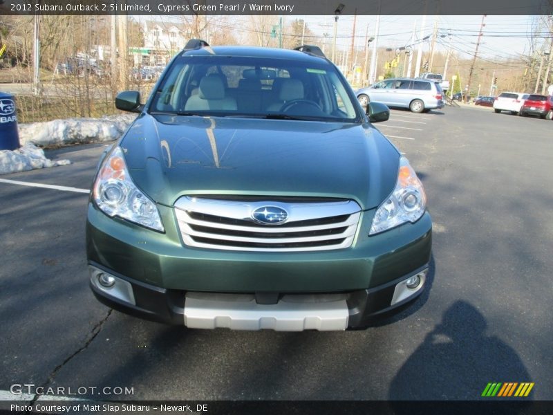 Cypress Green Pearl / Warm Ivory 2012 Subaru Outback 2.5i Limited