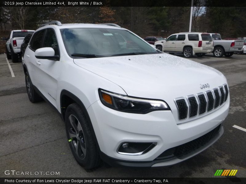 Bright White / Black 2019 Jeep Cherokee Limited 4x4