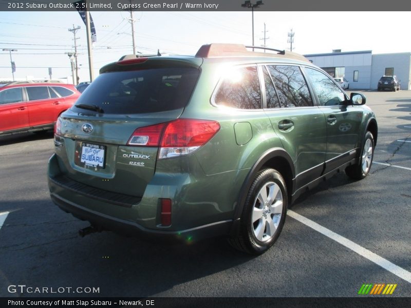 Cypress Green Pearl / Warm Ivory 2012 Subaru Outback 2.5i Limited