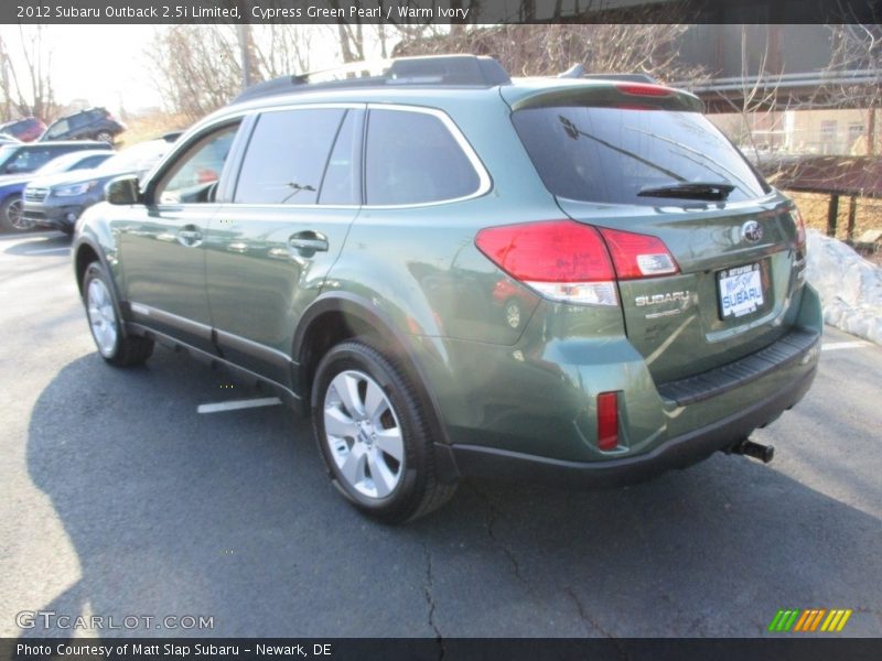 Cypress Green Pearl / Warm Ivory 2012 Subaru Outback 2.5i Limited