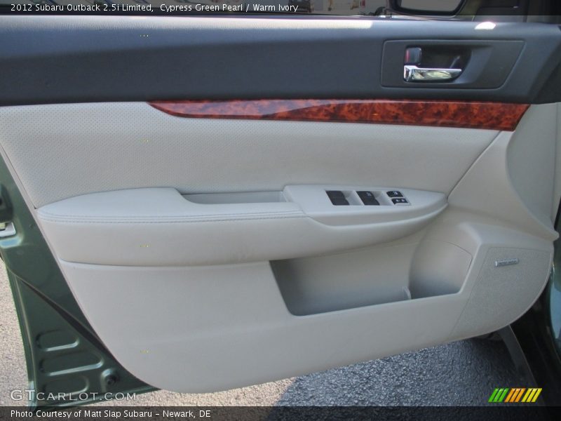 Cypress Green Pearl / Warm Ivory 2012 Subaru Outback 2.5i Limited