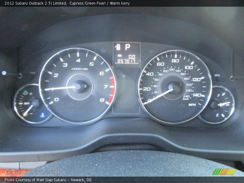Cypress Green Pearl / Warm Ivory 2012 Subaru Outback 2.5i Limited
