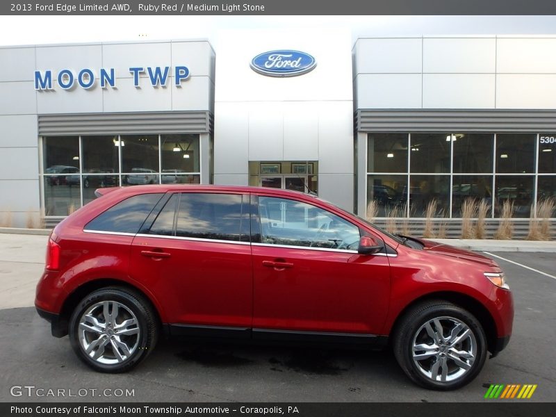 Ruby Red / Medium Light Stone 2013 Ford Edge Limited AWD