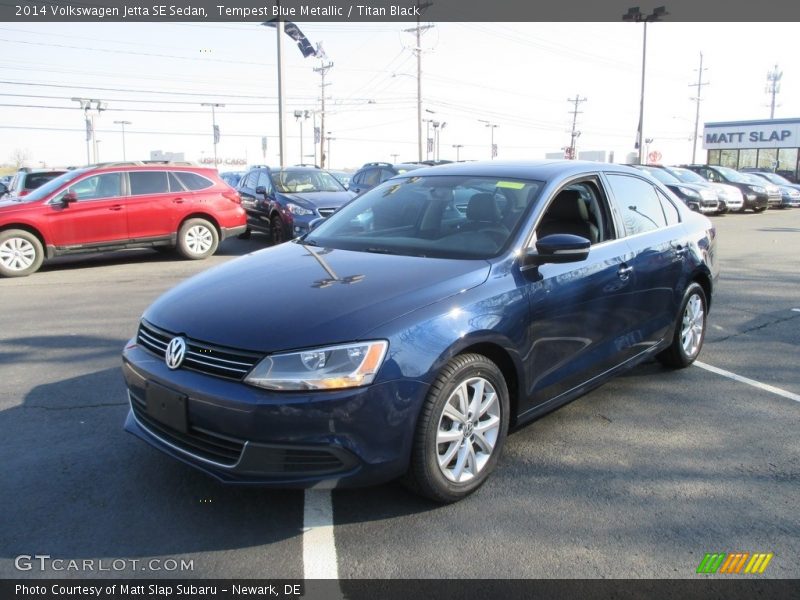 Tempest Blue Metallic / Titan Black 2014 Volkswagen Jetta SE Sedan