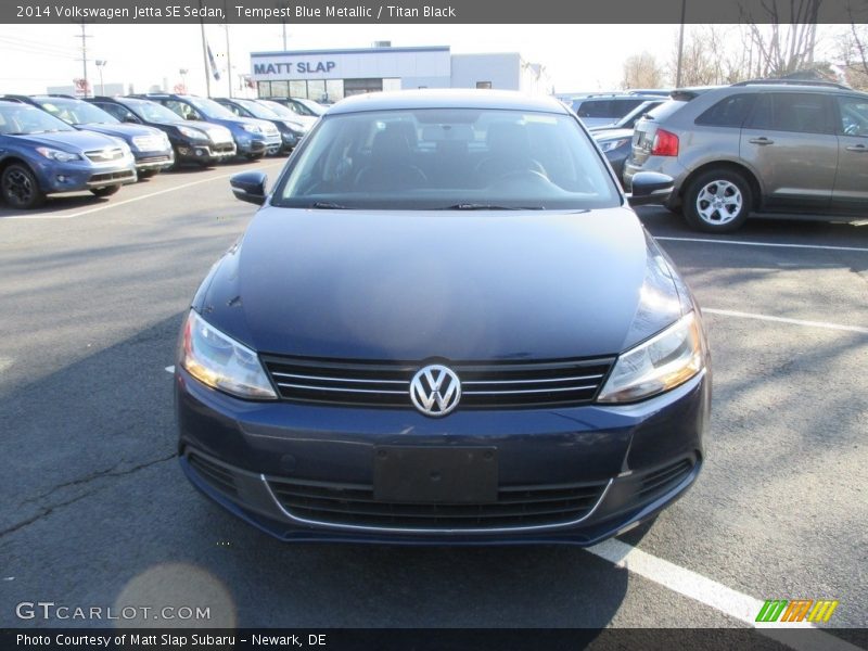 Tempest Blue Metallic / Titan Black 2014 Volkswagen Jetta SE Sedan