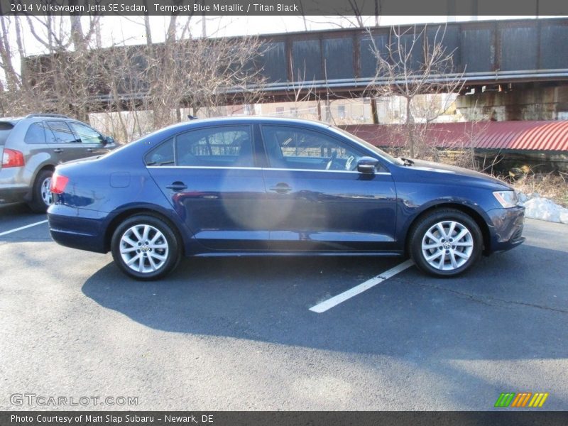Tempest Blue Metallic / Titan Black 2014 Volkswagen Jetta SE Sedan