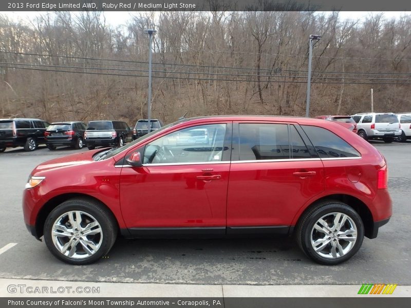 Ruby Red / Medium Light Stone 2013 Ford Edge Limited AWD