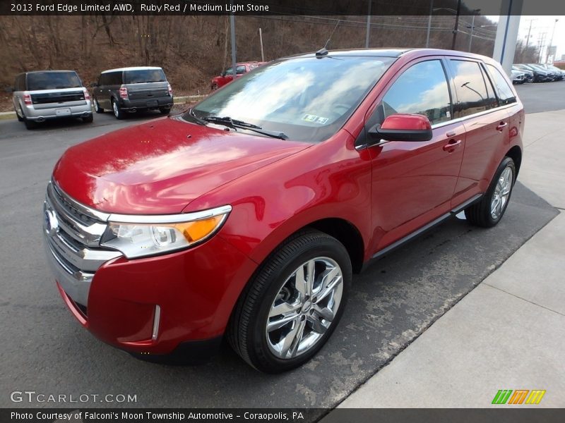Ruby Red / Medium Light Stone 2013 Ford Edge Limited AWD
