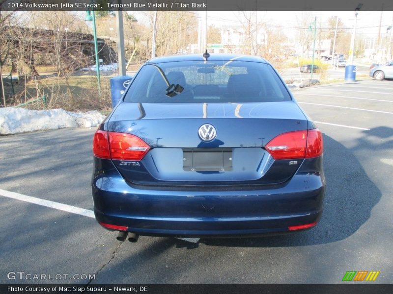 Tempest Blue Metallic / Titan Black 2014 Volkswagen Jetta SE Sedan