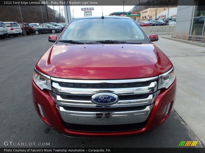Ruby Red / Medium Light Stone 2013 Ford Edge Limited AWD