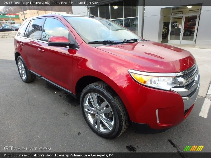 Ruby Red / Medium Light Stone 2013 Ford Edge Limited AWD