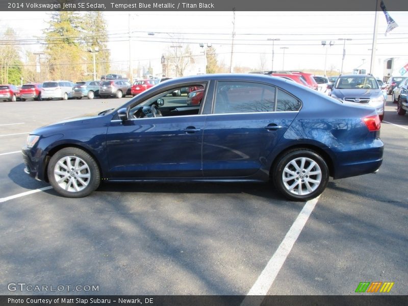 Tempest Blue Metallic / Titan Black 2014 Volkswagen Jetta SE Sedan