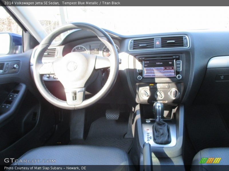 Tempest Blue Metallic / Titan Black 2014 Volkswagen Jetta SE Sedan