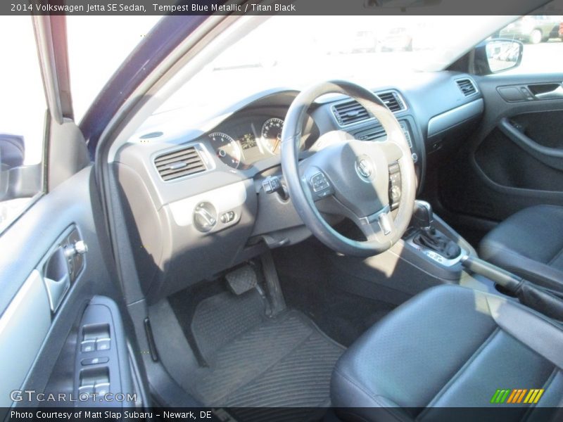 Tempest Blue Metallic / Titan Black 2014 Volkswagen Jetta SE Sedan