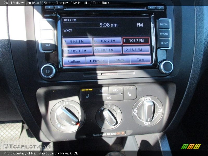 Tempest Blue Metallic / Titan Black 2014 Volkswagen Jetta SE Sedan