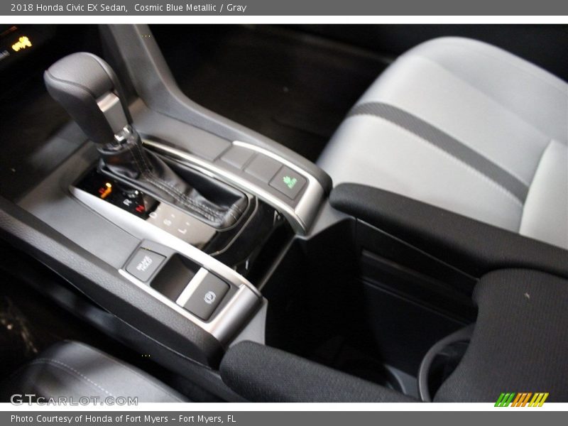Cosmic Blue Metallic / Gray 2018 Honda Civic EX Sedan