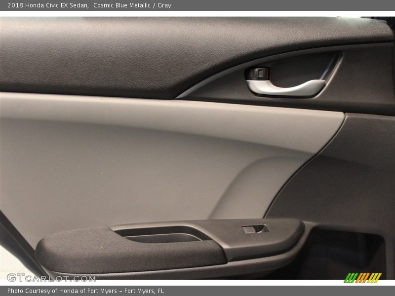 Cosmic Blue Metallic / Gray 2018 Honda Civic EX Sedan