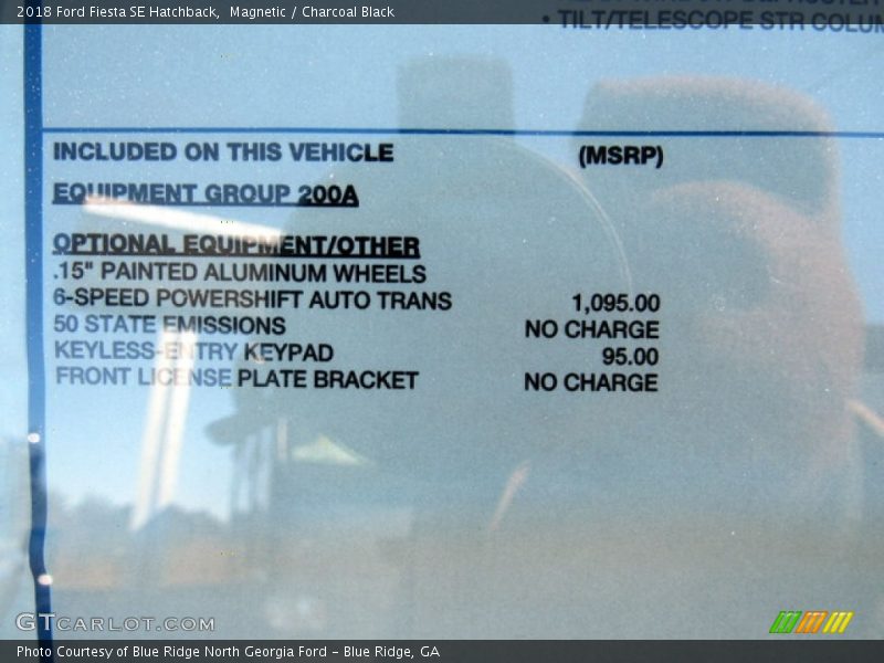 Magnetic / Charcoal Black 2018 Ford Fiesta SE Hatchback