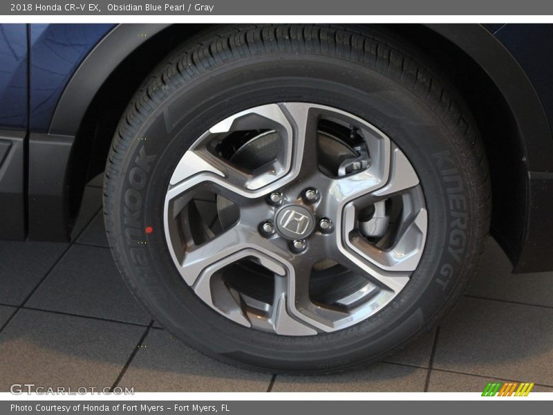 Obsidian Blue Pearl / Gray 2018 Honda CR-V EX