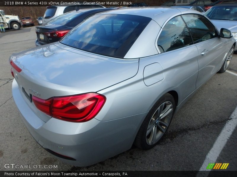 Glacier Silver Metallic / Black 2018 BMW 4 Series 430i xDrive Convertible