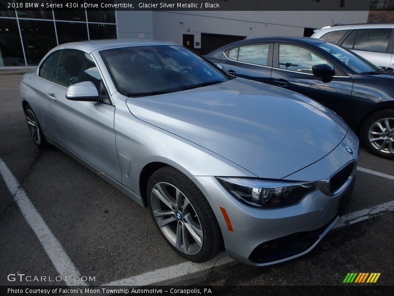 Glacier Silver Metallic / Black 2018 BMW 4 Series 430i xDrive Convertible