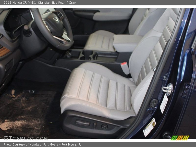 Obsidian Blue Pearl / Gray 2018 Honda CR-V EX