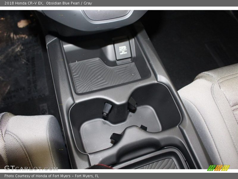 Obsidian Blue Pearl / Gray 2018 Honda CR-V EX