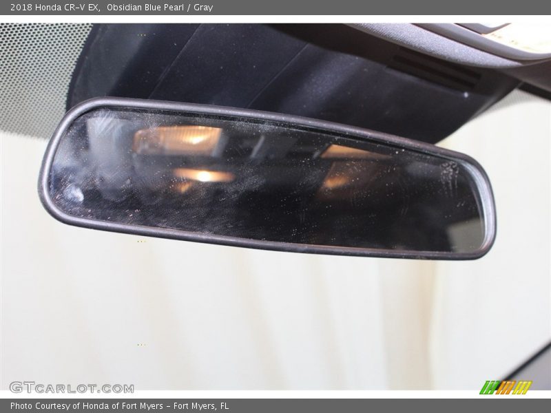 Obsidian Blue Pearl / Gray 2018 Honda CR-V EX