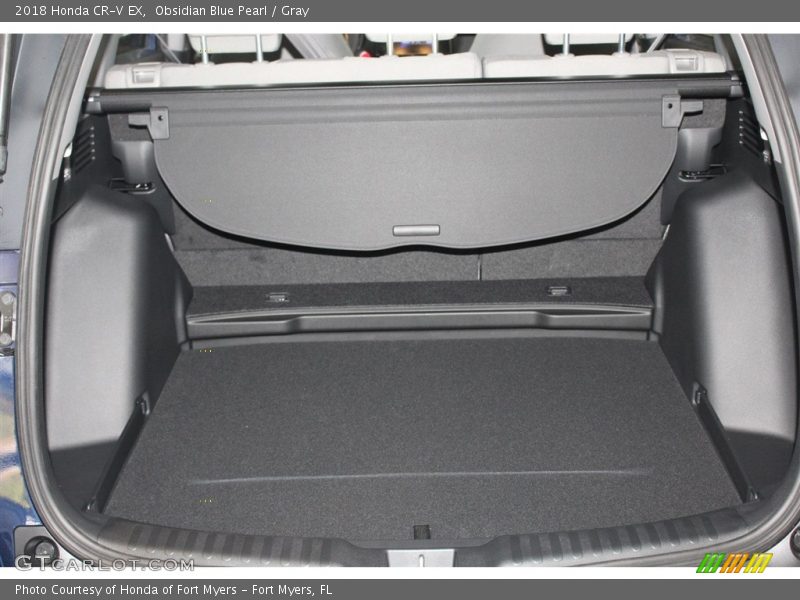 Obsidian Blue Pearl / Gray 2018 Honda CR-V EX