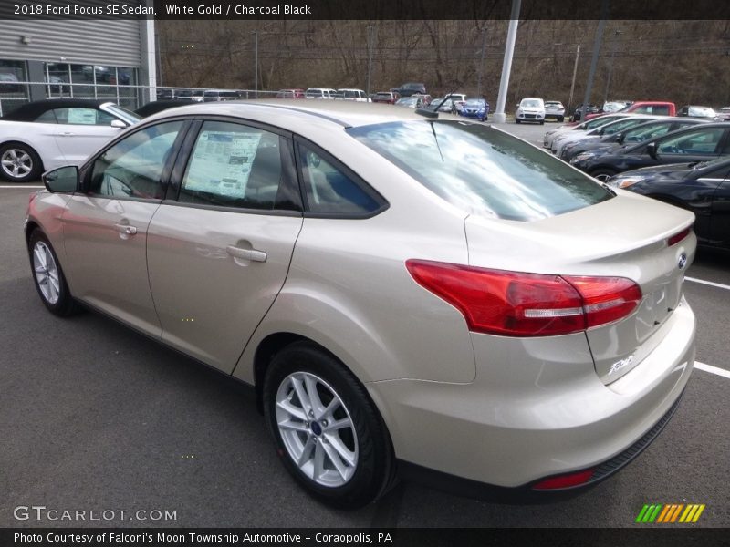 White Gold / Charcoal Black 2018 Ford Focus SE Sedan