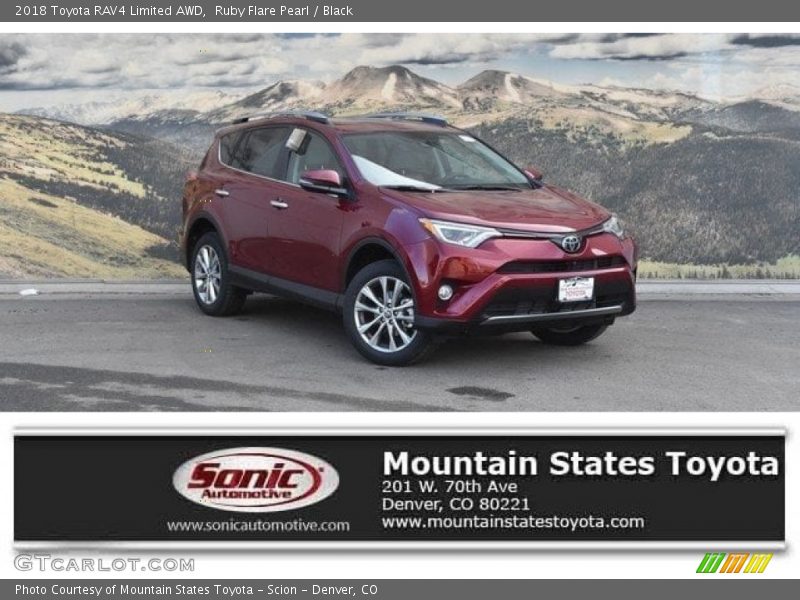 Ruby Flare Pearl / Black 2018 Toyota RAV4 Limited AWD