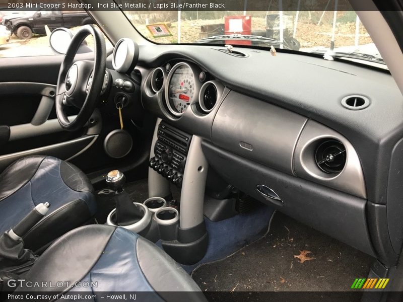 Indi Blue Metallic / Lapis Blue/Panther Black 2003 Mini Cooper S Hardtop