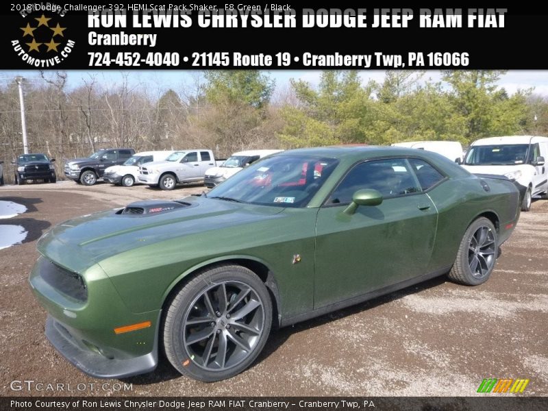 F8 Green / Black 2018 Dodge Challenger 392 HEMI Scat Pack Shaker